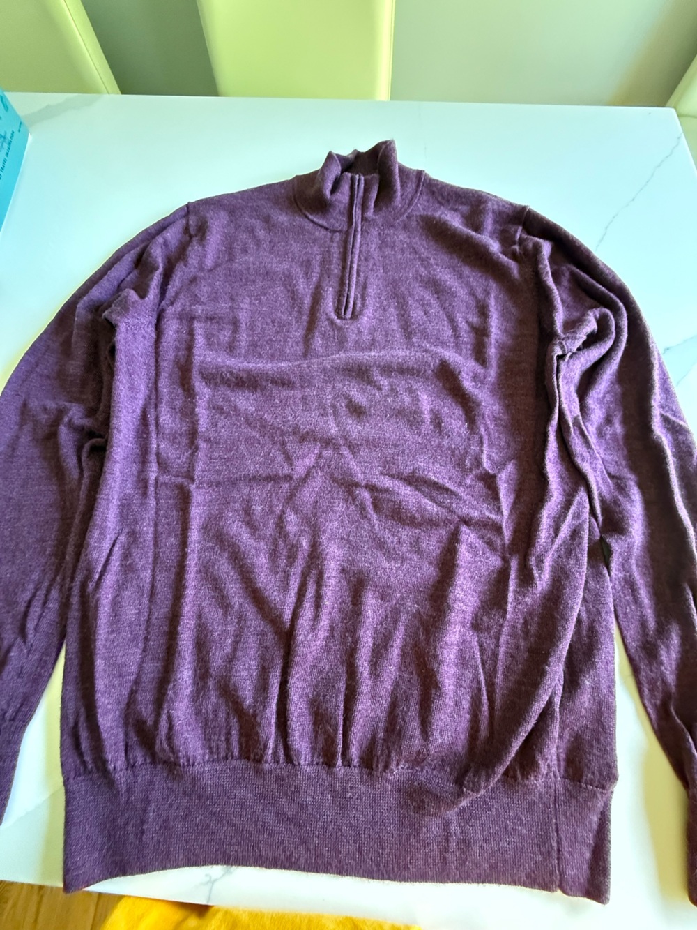 Goodthreads Plum Quarter-Zip Turtleneck Sweater